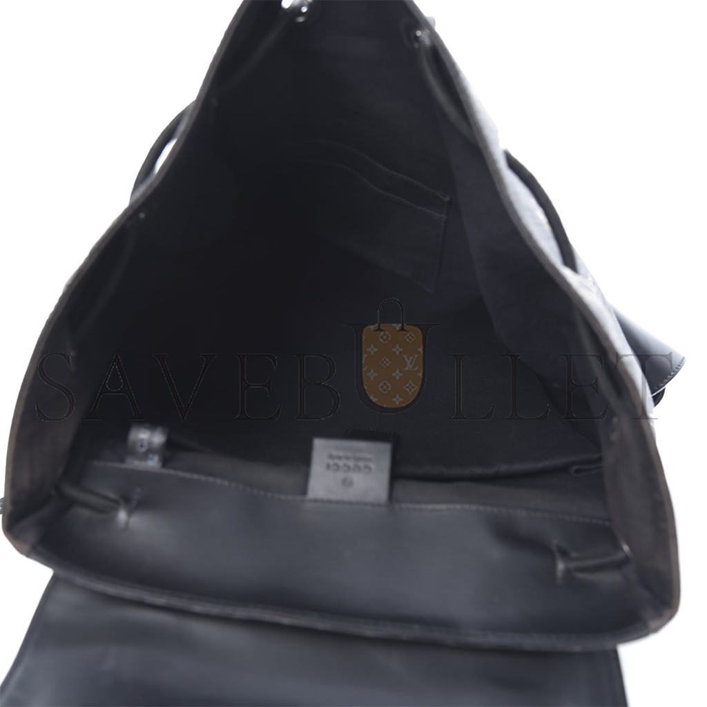 Gvc*1 gg svp*me monogram tigers double buckle backpack black (43*34*10cm)